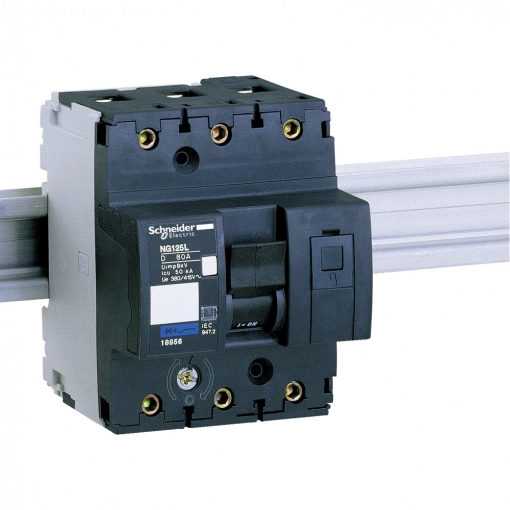 Фото 1: Автоматический выключатель NG125L 3П 80A D Schneider Electric 18856