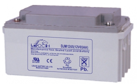Аккумулятор Leoch DJM 1265, напряжение 12V, емкость 65Ah, 348x167x178 mm