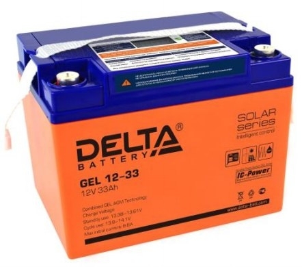 Фото 1: Delta GEL 12-33 Аккумуляторная батарея 12V 33Ah