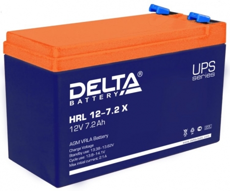 Фото 1: Delta HRL 12-7.2 X Аккумуляторная батарея 12V 7.2Ah