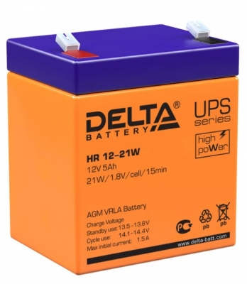 Фото 1: Delta HR 12-21W Аккумуляторная батарея 12V 5Ah