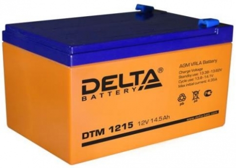 Фото 1: Delta DTM 1215 Аккумуляторная батарея 12V 14.5Ah