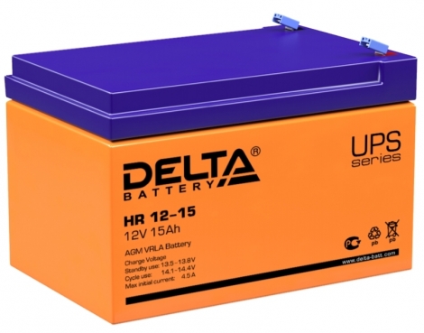 Фото 1: Delta HR 12-15 Аккумуляторная батарея 12V 15Ah