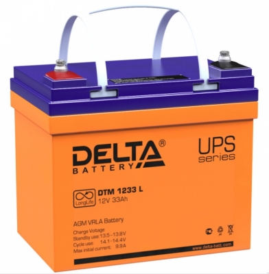 Фото 1: Аккумуляторная батарея 12V 33Ah Delta DTM 1233 L
