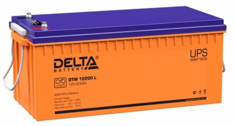 Фото 1: Аккумуляторная батарея 12V 200Ah Delta DTM 12200 L