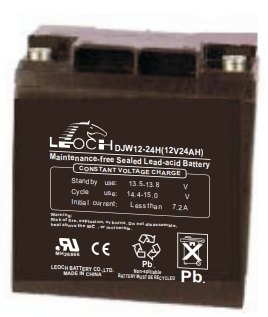 Аккумулятор Leoch DJW 12-24H, напряжение 12V, емкость 24Ah, 167x175x125 mm
