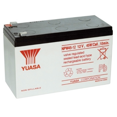 Аккумулятор Yuasa NPW45-12, напряжение и емкость 12V 8.5Ah, 151х65х98 мм (ДхШхВ), 2.7 кг, AGM, до 5 лет