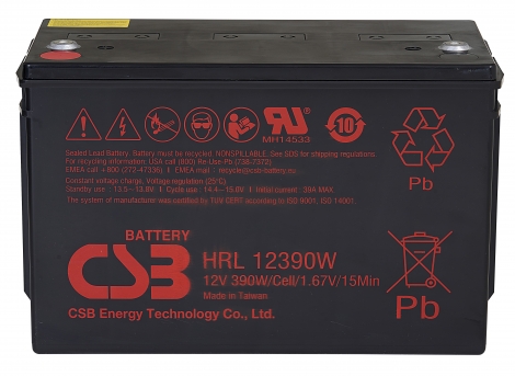 Аккумулятор CSB HRL 12390W 12V, 97.5Ah, AGM, 10-12 лет