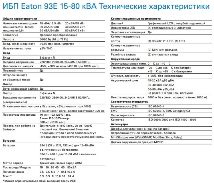Eaton 93E буклет