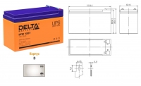 Delta DTM 1207 Аккумуляторная батарея 12V 7Ah - фото 2