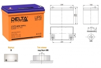 Delta DTM 1275 L Аккумуляторная батарея 12V 75Ah - фото 2