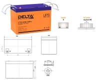 Delta DTM 1290 L Аккумуляторная батарея 12V 90Ah - фото 2